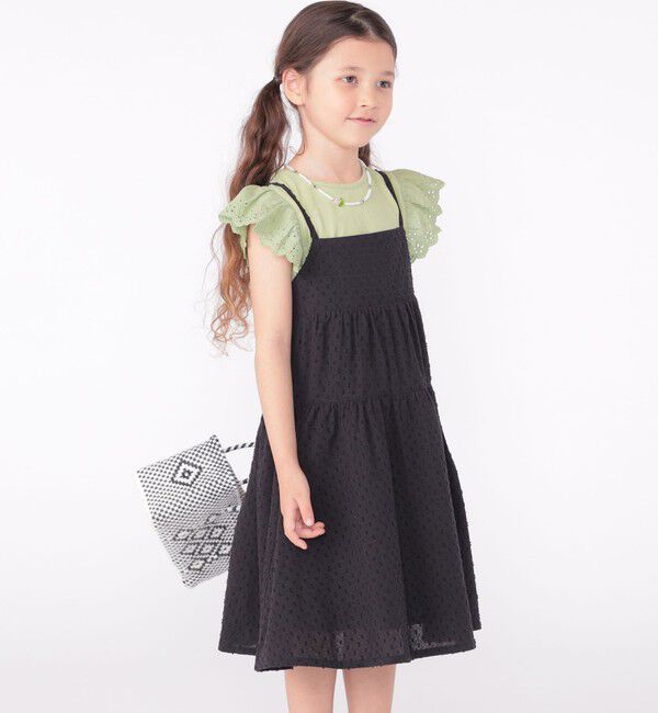 SHIPS KIDS「SHIPS KIDS:100～130cm / ジャカード キャミ ワンピース」|ワンピース|