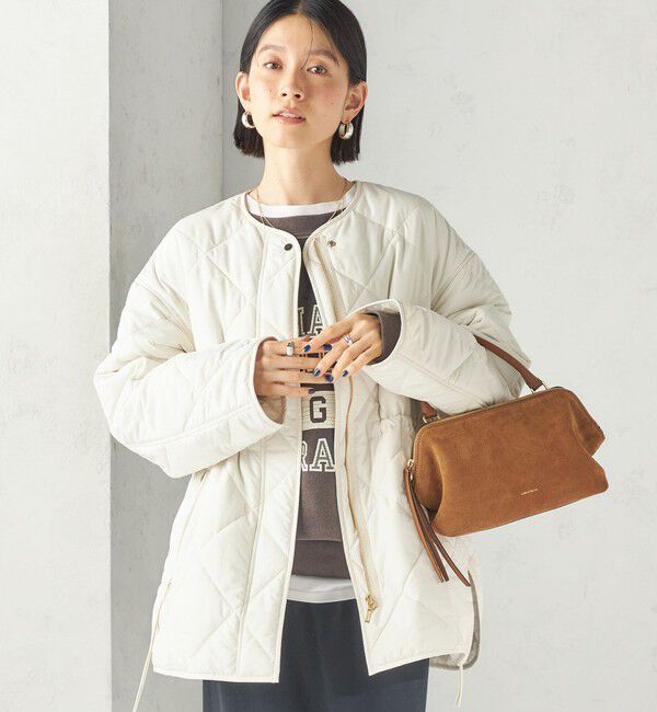 SHIPS for women「《一部追加予約》〈撥水加工/手洗い可能〉HEAT 中綿 キルティング ジップ ブルゾン」|ブルゾン・スタジャン|