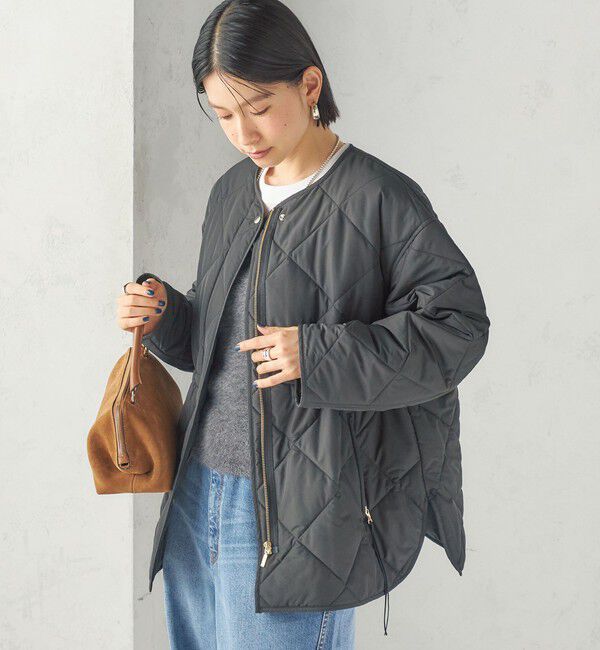 SHIPS for women「《一部追加予約》〈撥水加工/手洗い可能〉HEAT 中綿 キルティング ジップ ブルゾン」|ブルゾン・スタジャン|