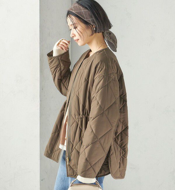 SHIPS for women「《一部追加予約》〈撥水加工/手洗い可能〉HEAT 中綿 キルティング ジップ ブルゾン」|ブルゾン・スタジャン|