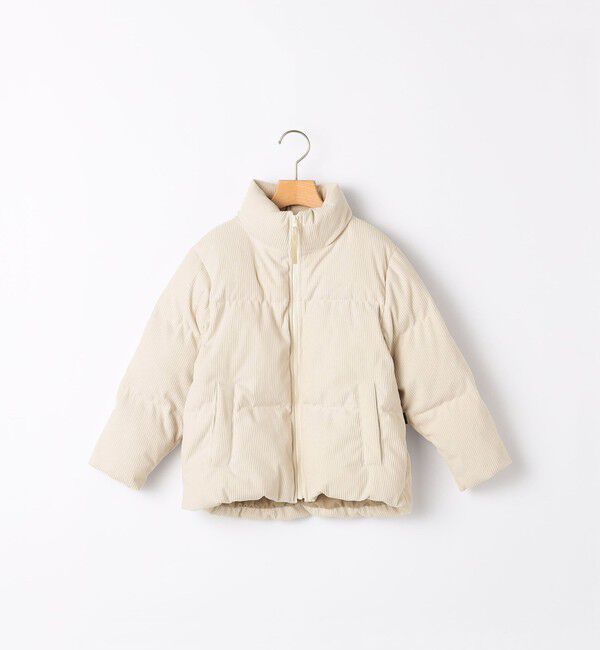 SHIPS KIDS「90cm /〈手洗い可能〉コーデュロイ 中綿 ブルゾン」|ダウン|アイボリー