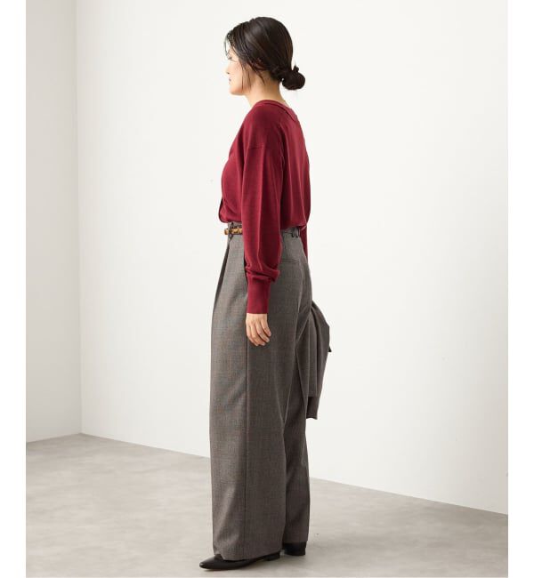 IENA「《セットアップ対応》フラノチェックスラックス」|スラックス|