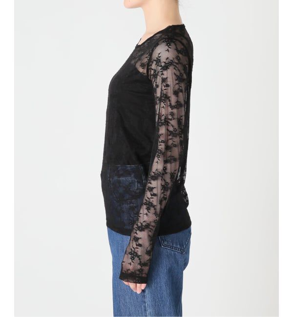 U by SPICK&SPAN「ストレッチレースクループルオーバー」|Tシャツ・カットソー|