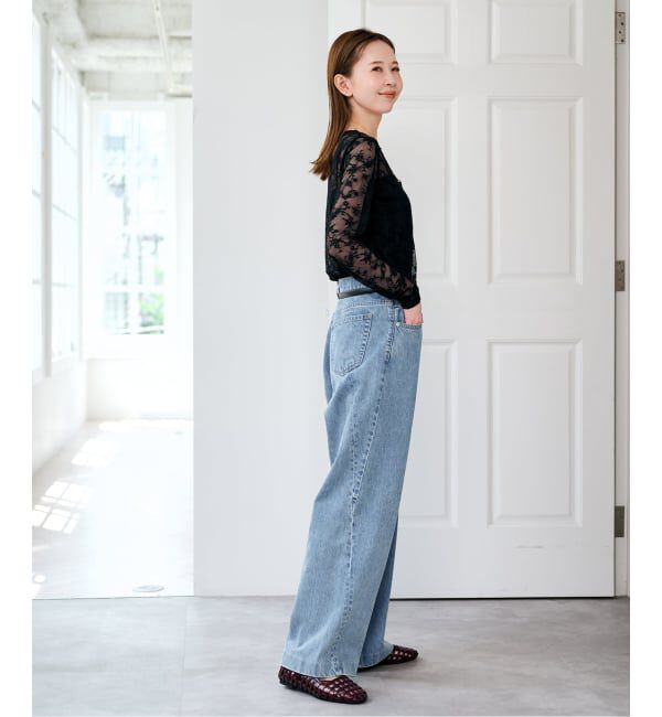 U by SPICK&SPAN「ストレッチレースクループルオーバー」|Tシャツ・カットソー|