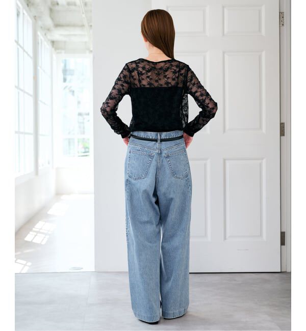 U by SPICK&SPAN「ストレッチレースクループルオーバー」|Tシャツ・カットソー|