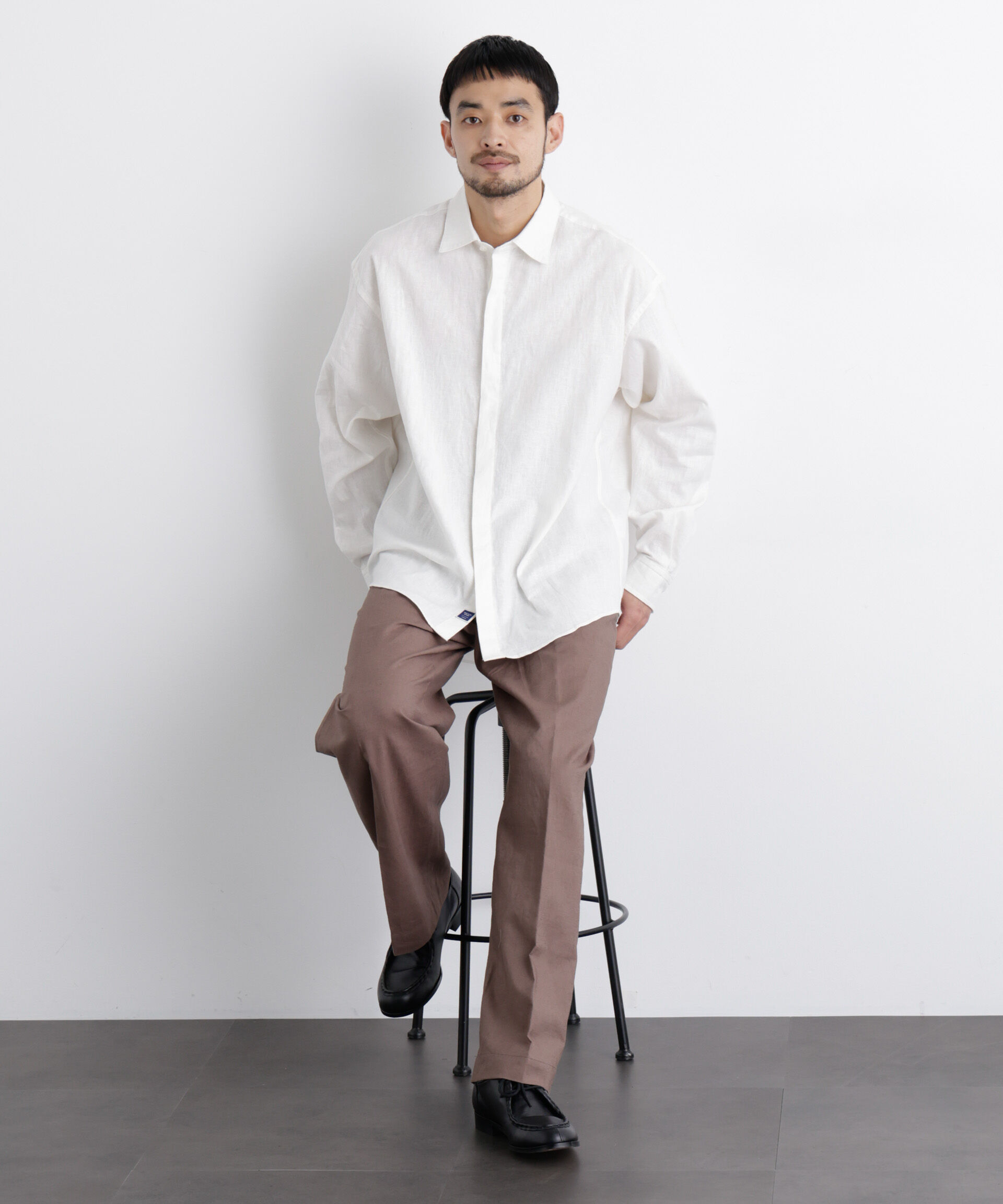 NANO universe「「FRENCH LINEN」リネンコットンレギュラーシャツ」|シャツ・ブラウス|