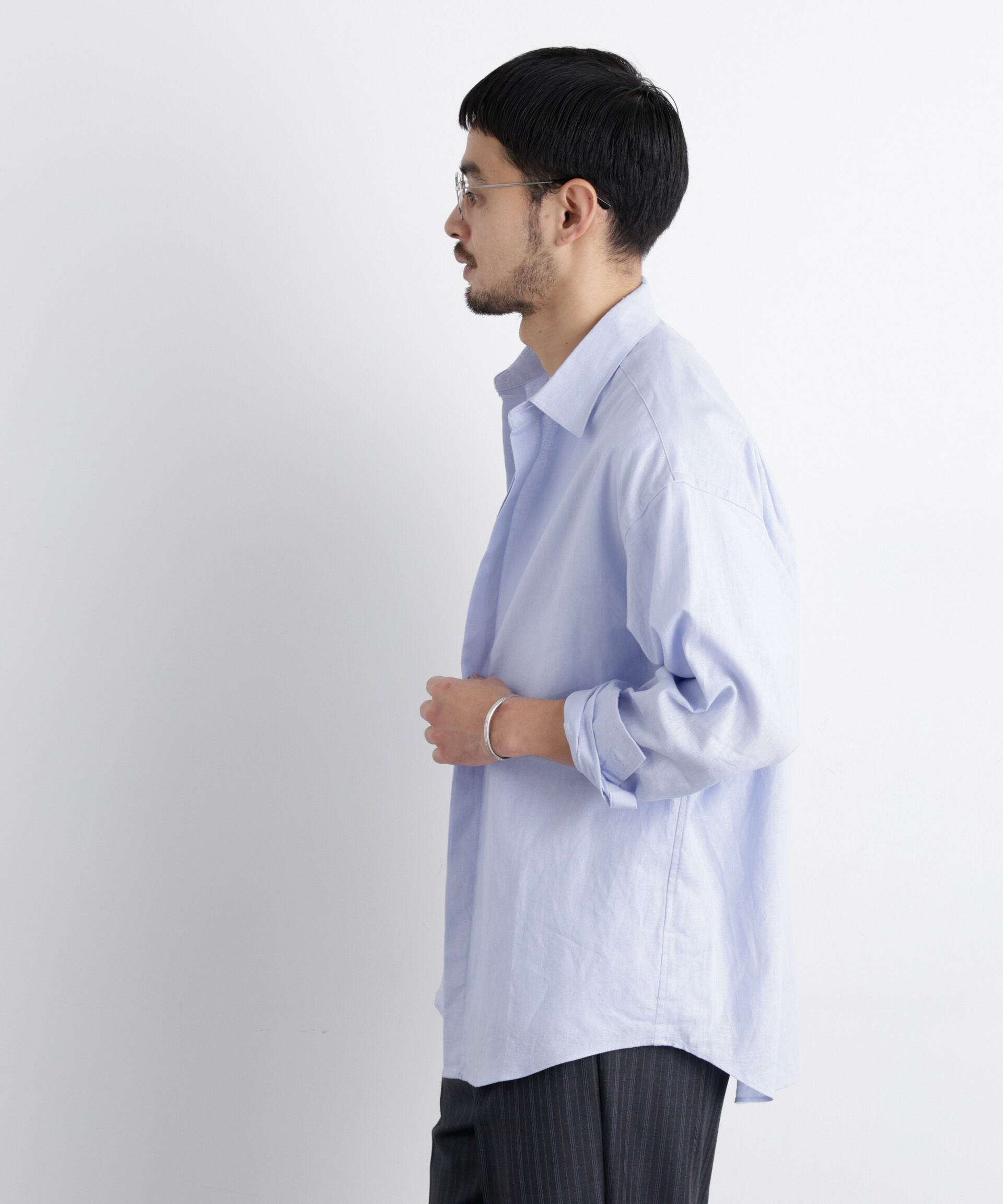 NANO universe「「FRENCH LINEN」リネンコットンレギュラーシャツ」|シャツ・ブラウス|