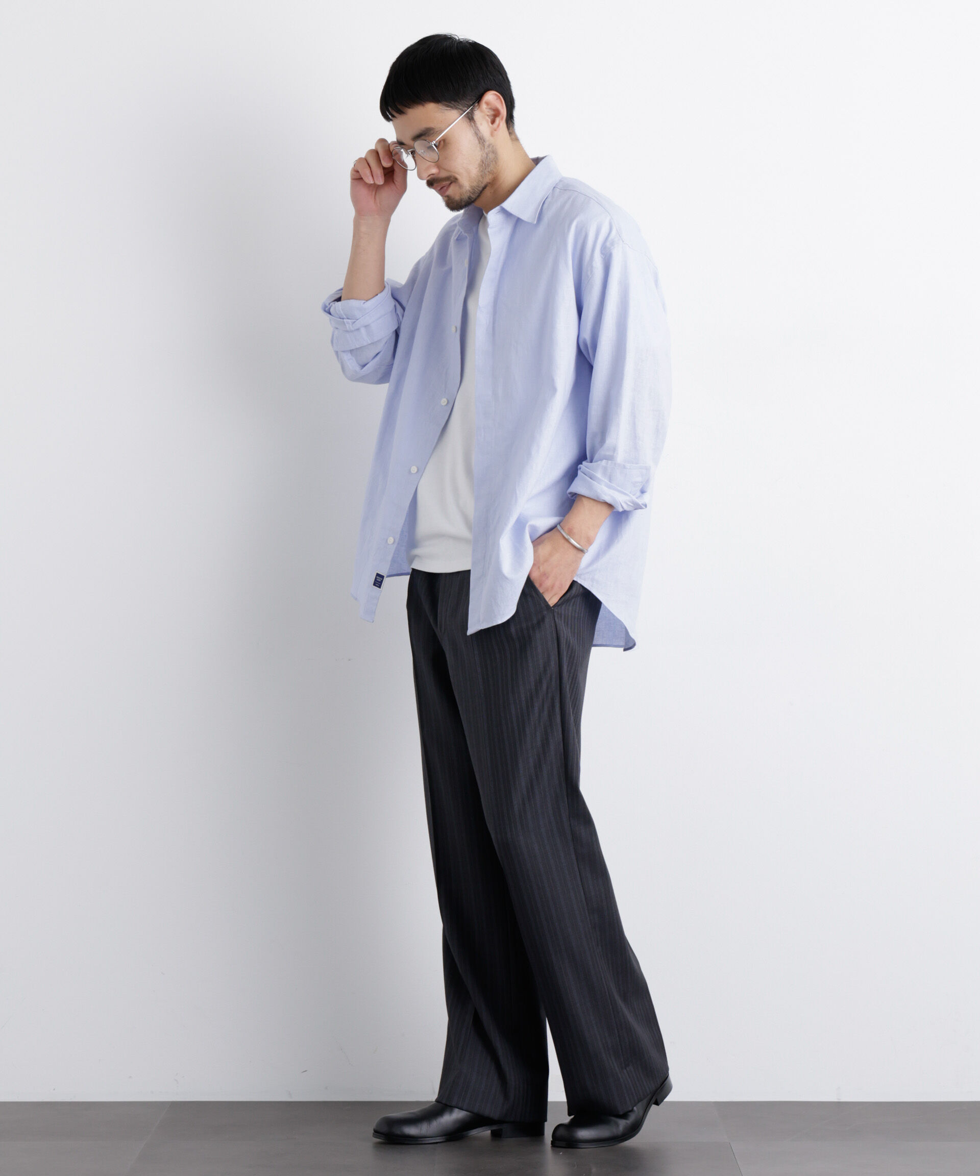 NANO universe「「FRENCH LINEN」リネンコットンレギュラーシャツ」|シャツ・ブラウス|