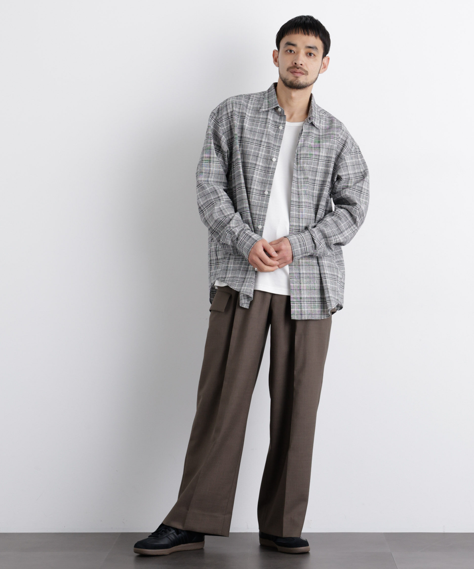 NANO universe「「FRENCH LINEN」リネンコットンレギュラーシャツ」|シャツ・ブラウス|
