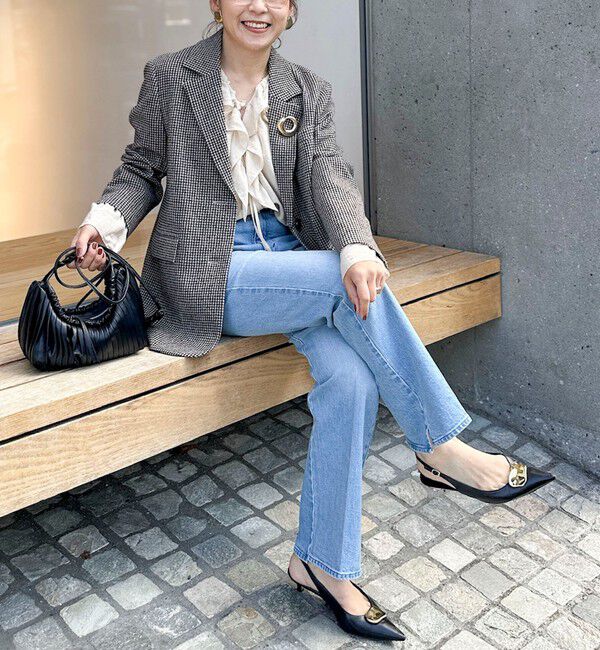 Rie Miller「《5サイズ展開》【RM denim】センタープレス裾デザインデニム」|デニム|