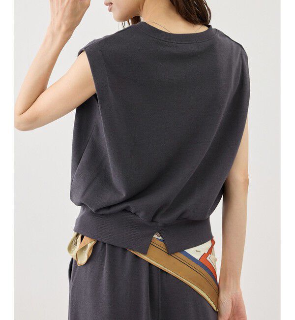 Rope&rsquo;Picnic「キーネックラメ入りミニ裏毛トップス/汗染み防止・セットアップ対応」|Tシャツ・カットソー|