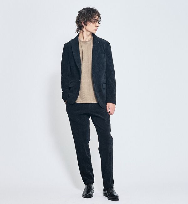 ABAHOUSE「【セットアップ対応】シャーリング コーデュロイ ジャケット」|テーラードジャケット|