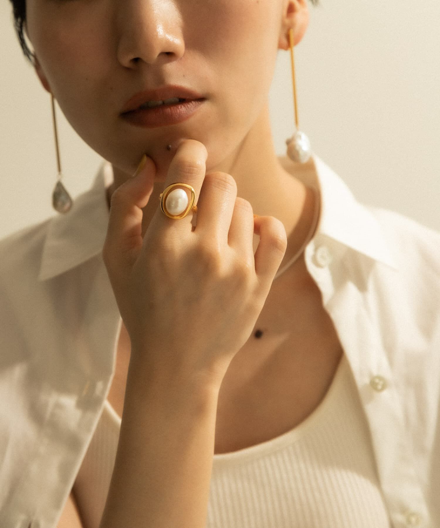SMELLY「SMELLY so&rsquo;　baroque pearl bar earring」|イヤリング|