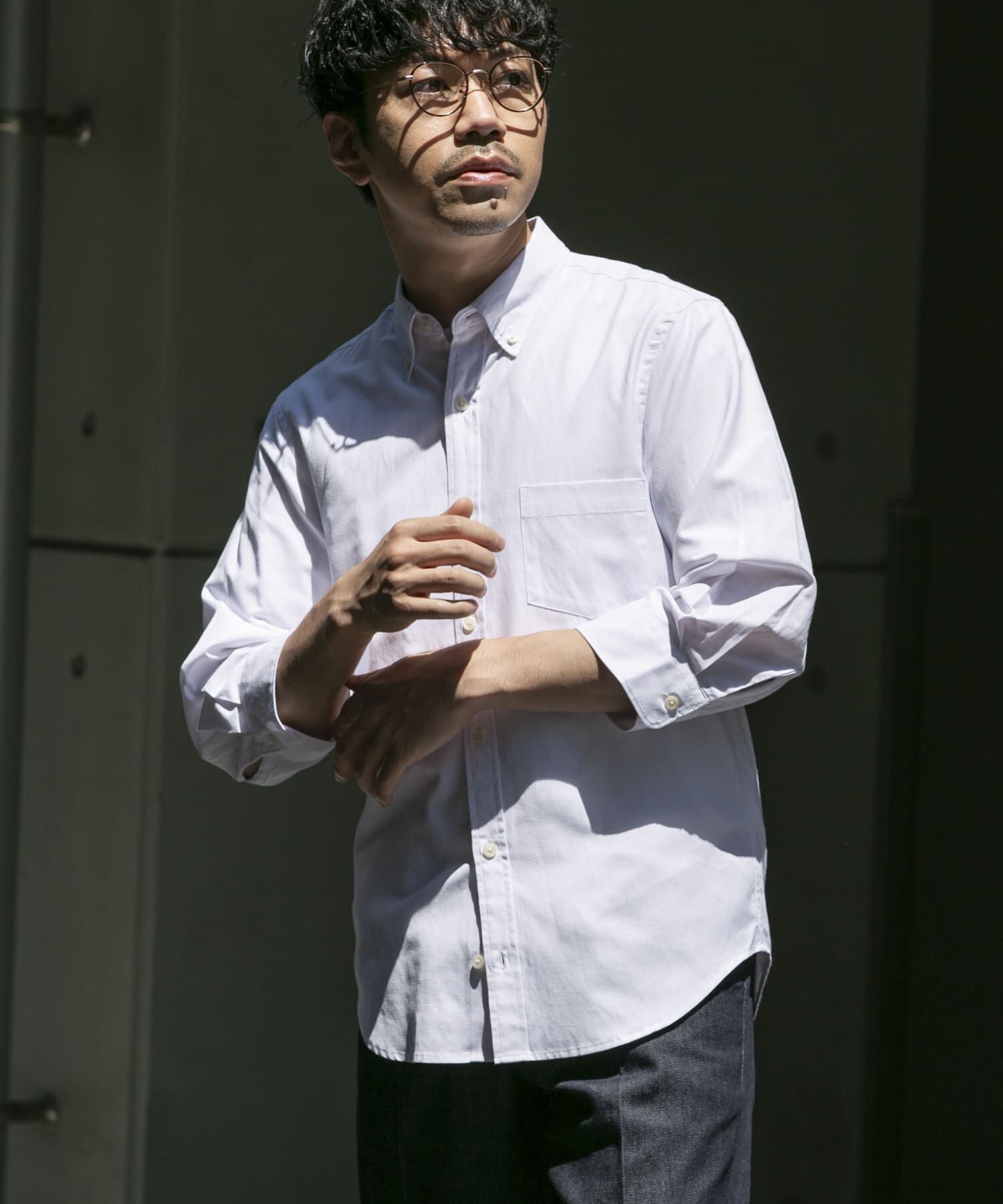 URBAN RESEARCH ROSSO「『イージーケア』ハイパフォーマンスリネン七分袖シャツ」|シャツ・ブラウス|