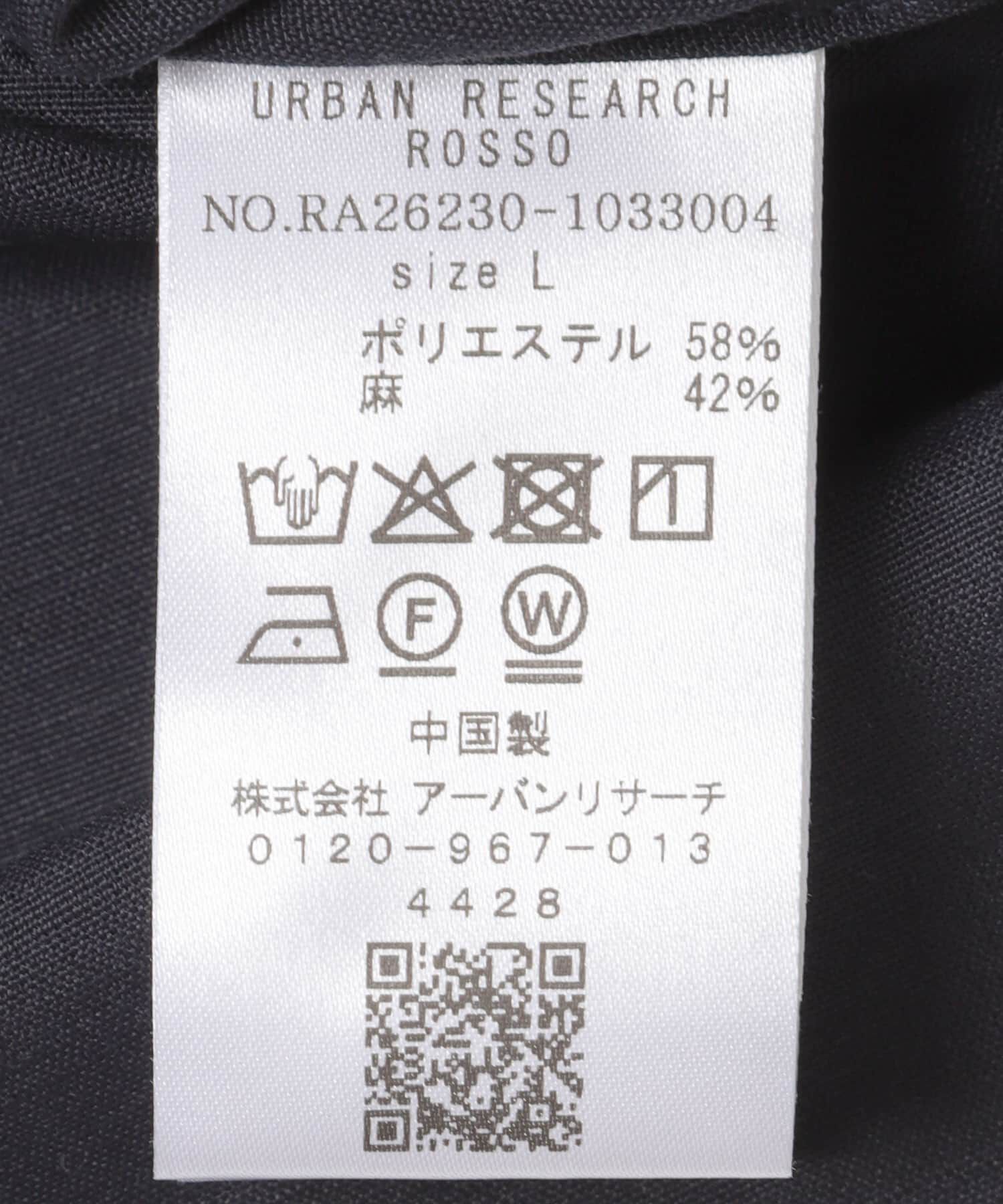 URBAN RESEARCH ROSSO「『イージーケア』ハイパフォーマンスリネン七分袖シャツ」|シャツ・ブラウス|