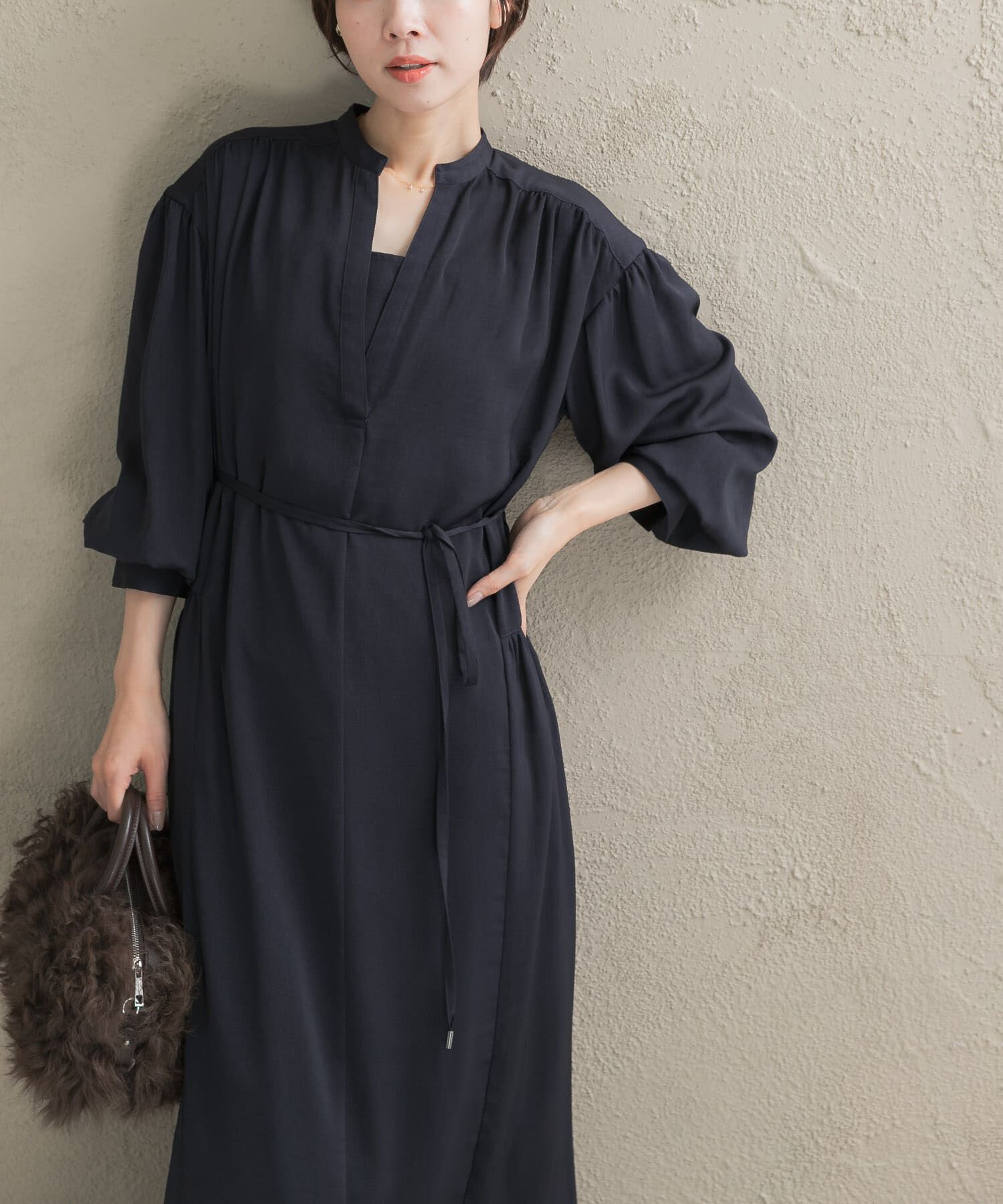 URBAN RESEARCH ROSSO「ヴィンテージサテンテントワンピース」|ワンピース|