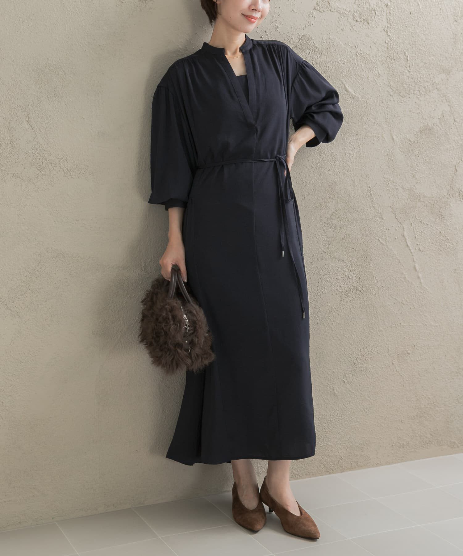 URBAN RESEARCH ROSSO「ヴィンテージサテンテントワンピース」|ワンピース|