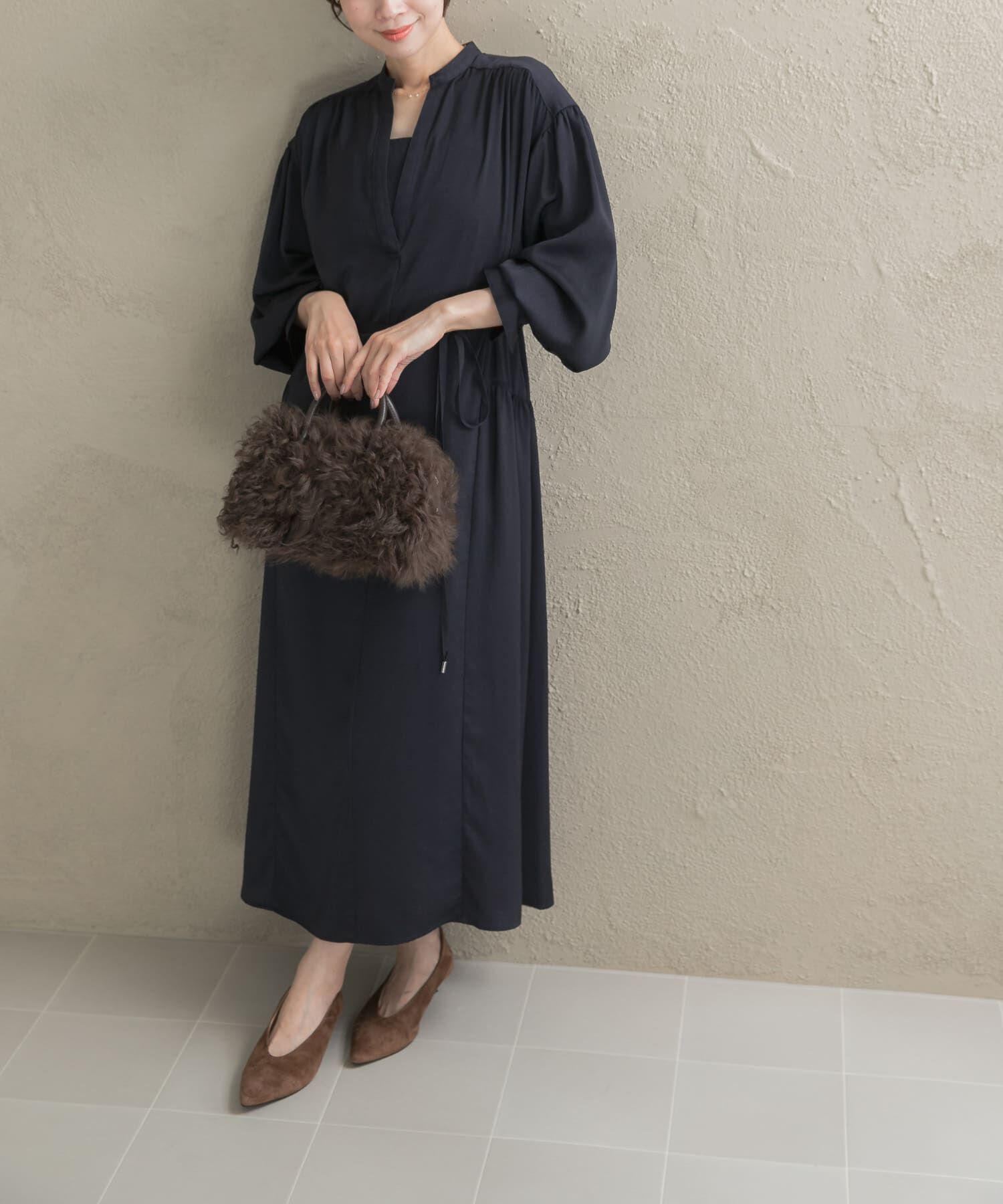 URBAN RESEARCH ROSSO「ヴィンテージサテンテントワンピース」|ワンピース|