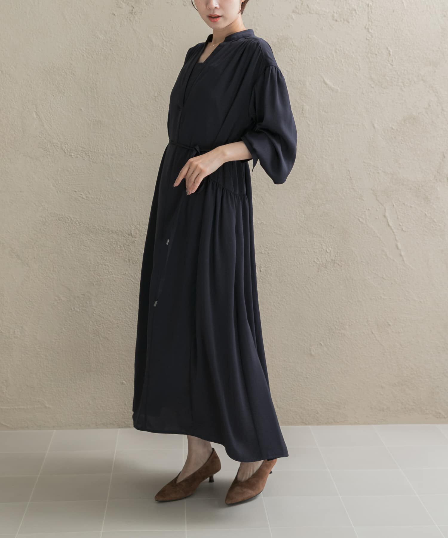URBAN RESEARCH ROSSO「ヴィンテージサテンテントワンピース」|ワンピース|