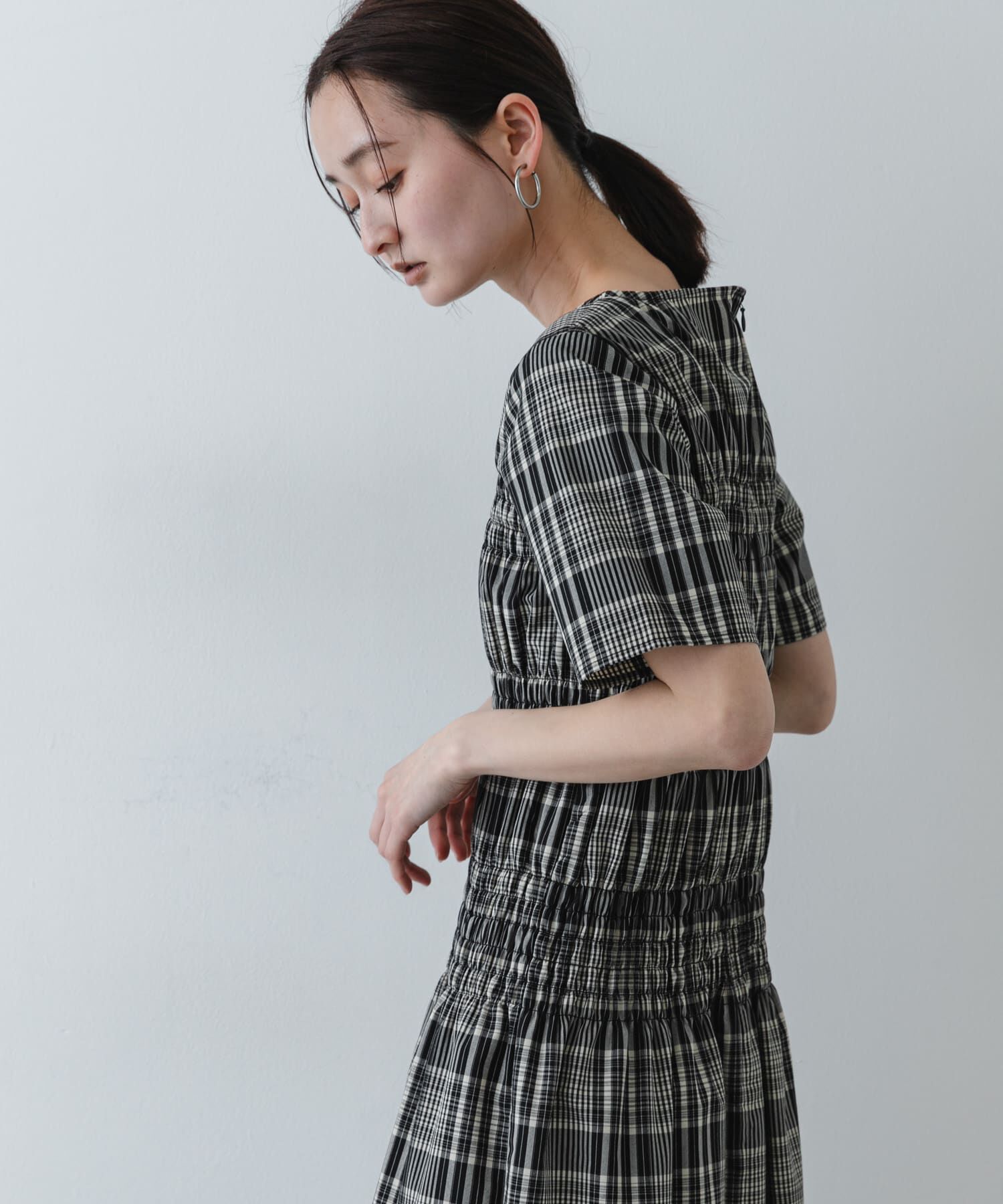 SENSE OF PLACE by URBAN RESEARCH「チェックシャーリングワンピース」|ワンピース|