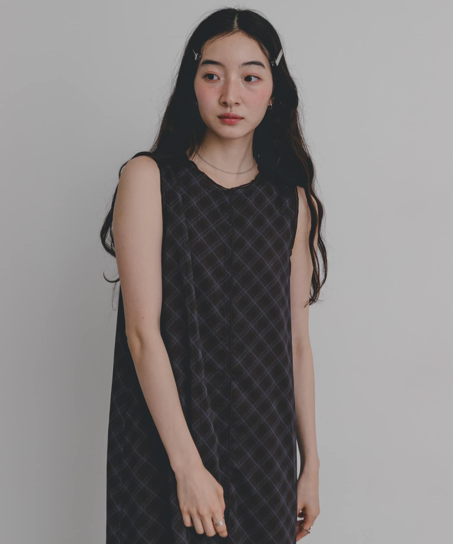 SENSE OF PLACE by URBAN RESEARCH「チェックシアーナローワンピース」|ワンピース|