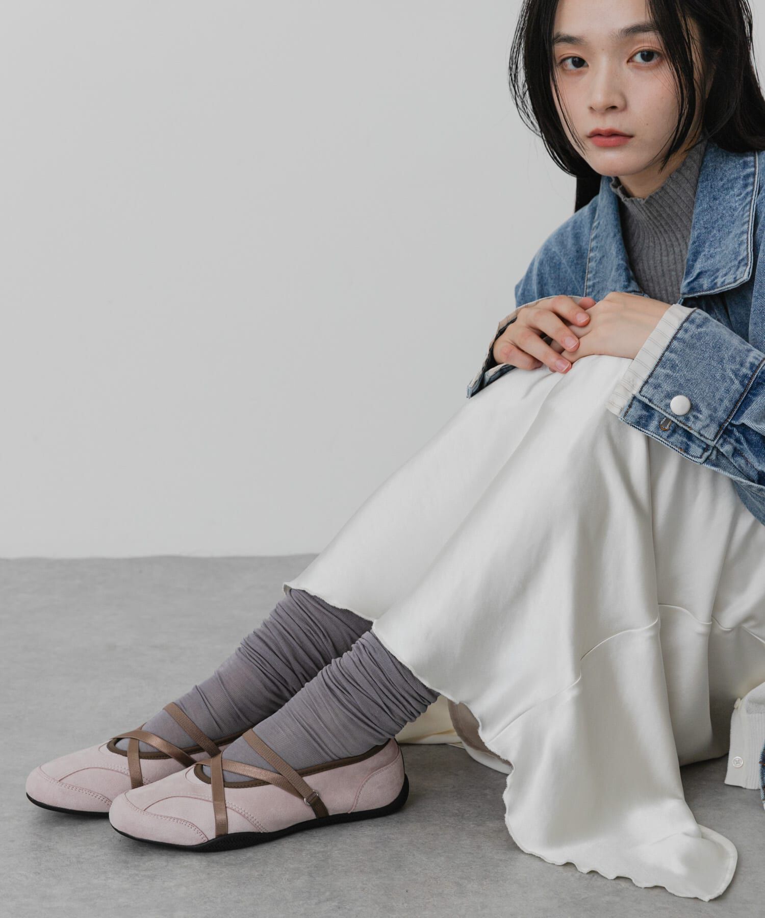 SENSE OF PLACE by URBAN RESEARCH「『軽量/抗菌/防臭』フラットソールバイカラーバレエスニーカー」|スニーカー|