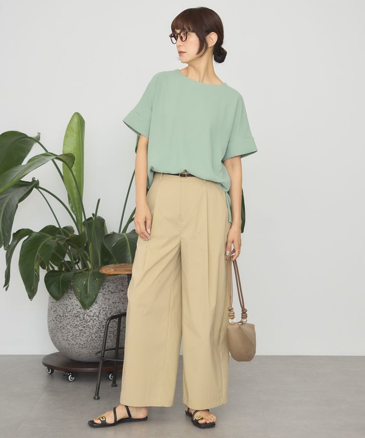 AMERICAN HOLIC「【WEB限定】イージーケア+接触冷感バックタック半袖プルオーバー」|シャツ・ブラウス|