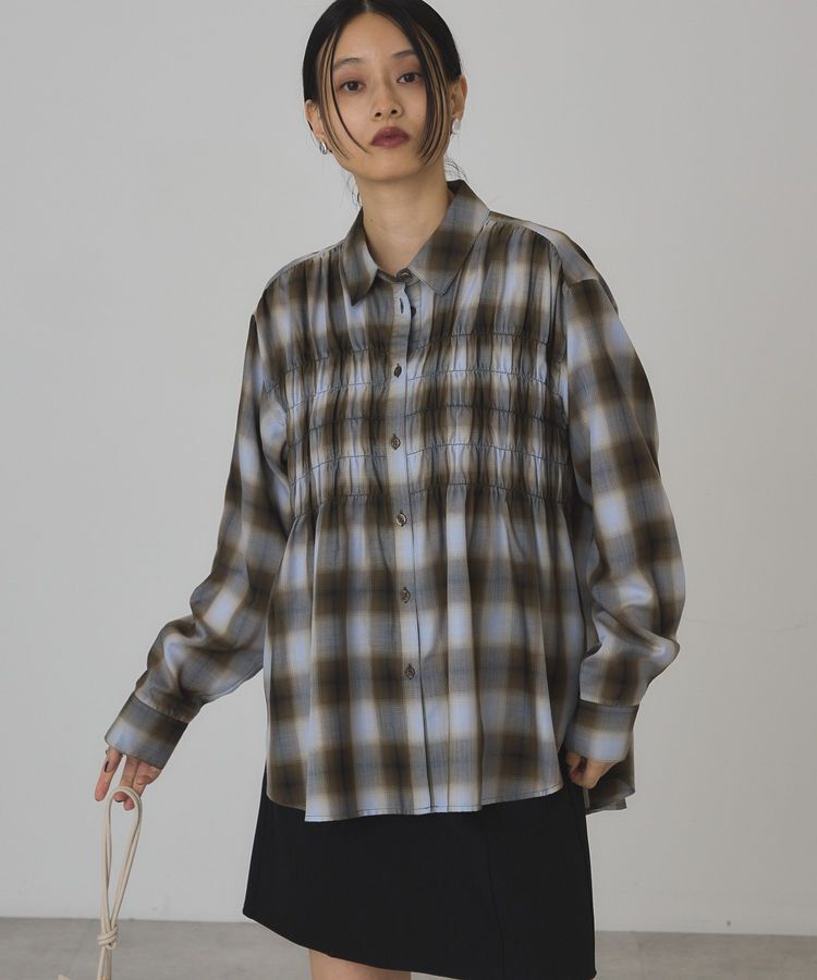 AMERICAN HOLIC「【イージーケア】チェックシャーリングシャツ」|シャツ・ブラウス|