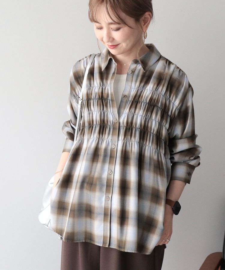AMERICAN HOLIC「【イージーケア】チェックシャーリングシャツ」|シャツ・ブラウス|