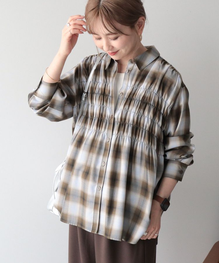 AMERICAN HOLIC「【イージーケア】チェックシャーリングシャツ」|シャツ・ブラウス|