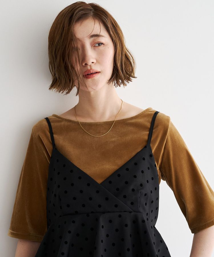 YECCA VECCA「ペプラムキャミワンピース」|ワンピース|