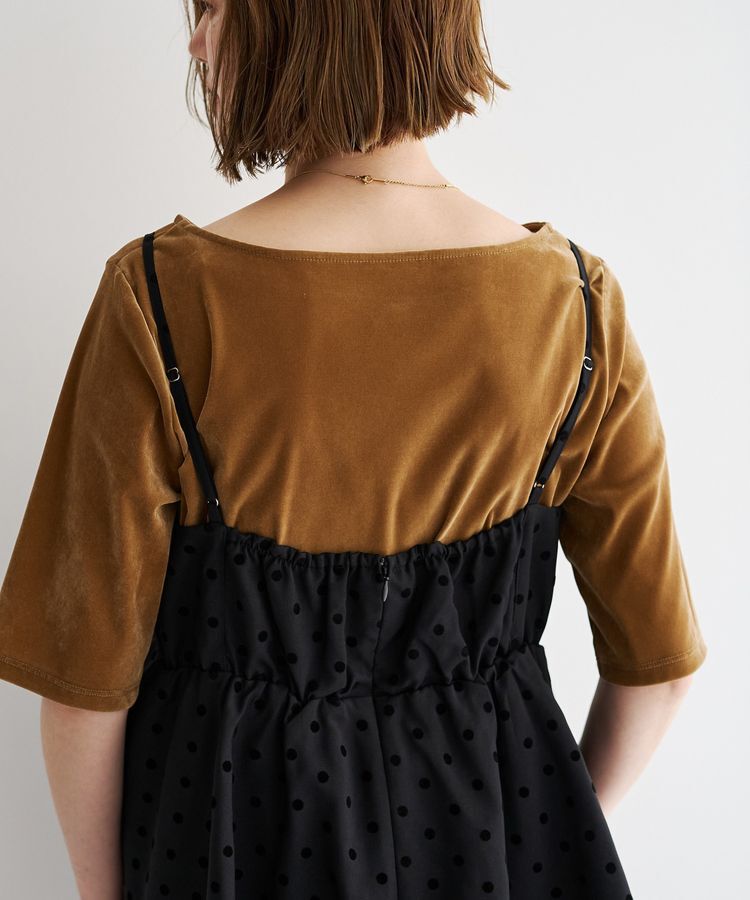 YECCA VECCA「ペプラムキャミワンピース」|ワンピース|