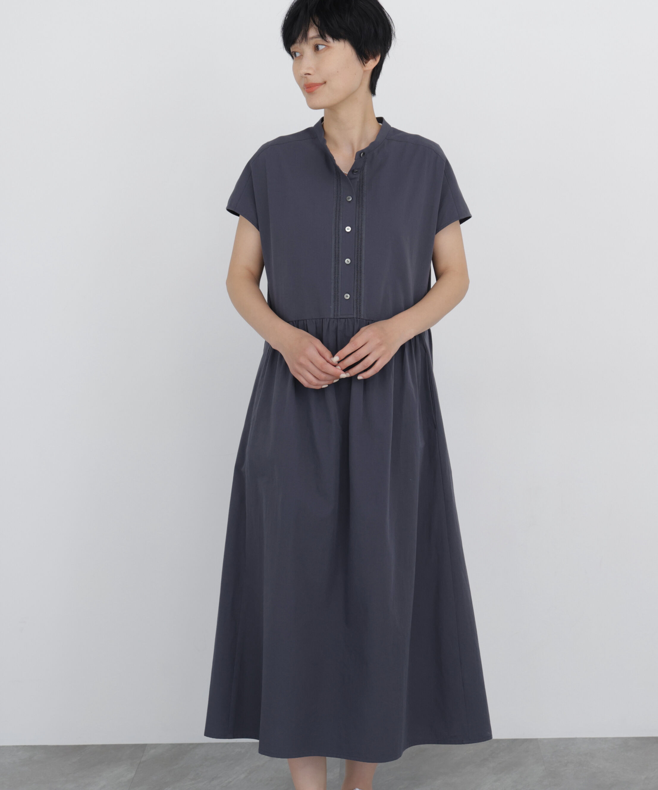  「◆《オーガニックコットン混 / 洗える》 はしごレースワンピース」|ワンピース|