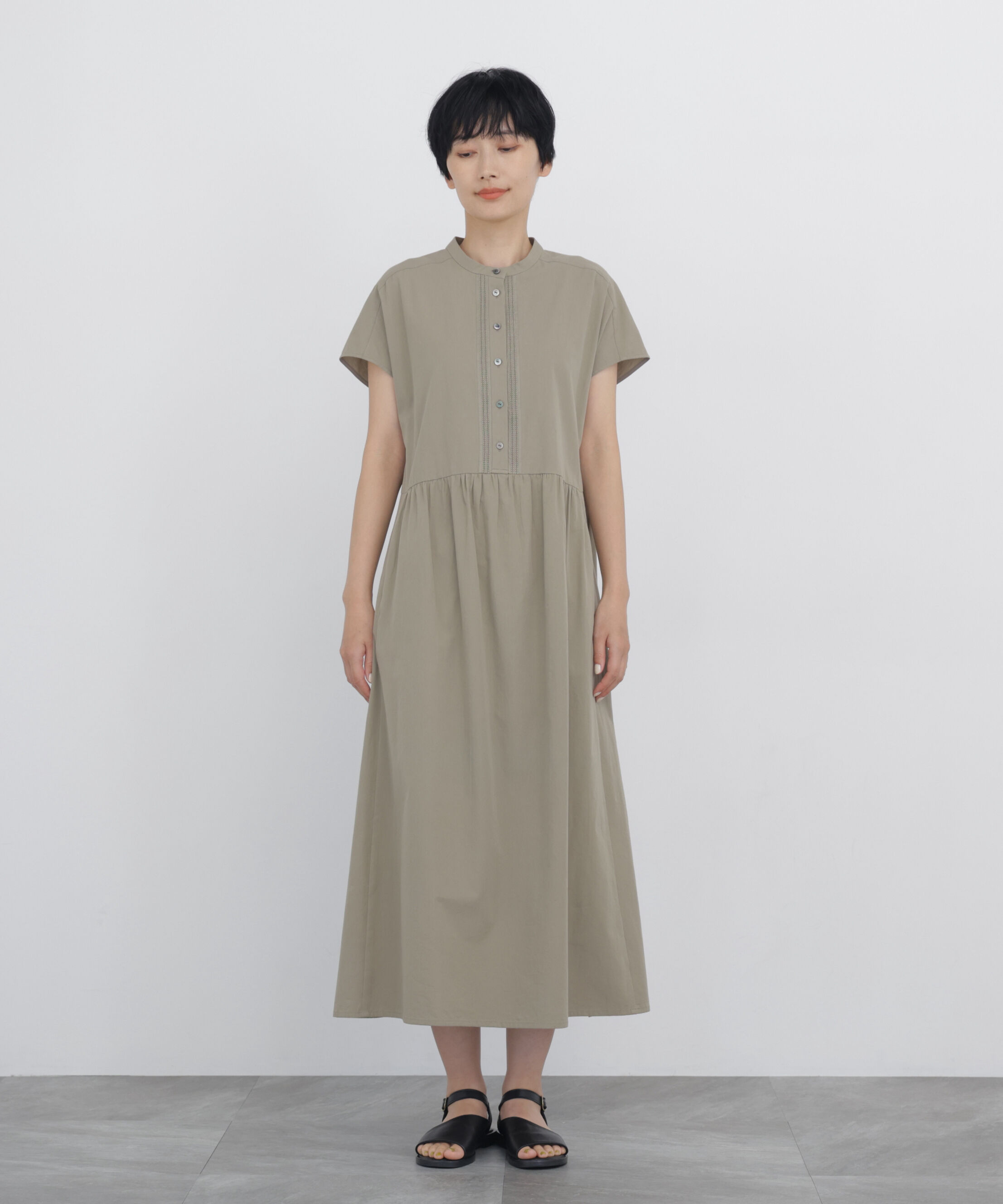  「◆《オーガニックコットン混 / 洗える》 はしごレースワンピース」|ワンピース|