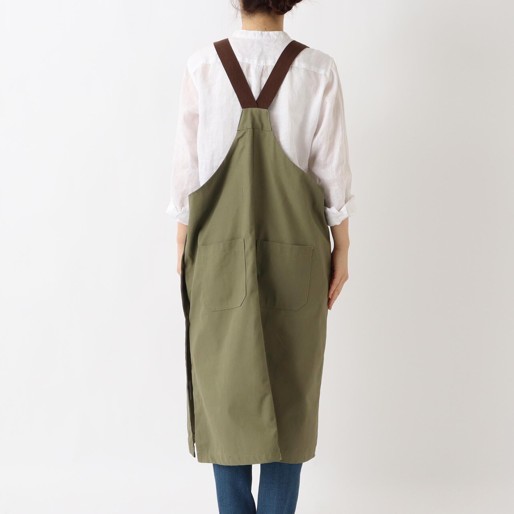 212 KITCHEN STORE「カバーオールロングエプロン カーキ ＜FABORI ファボリ＞」|食器・キッチングッズ|