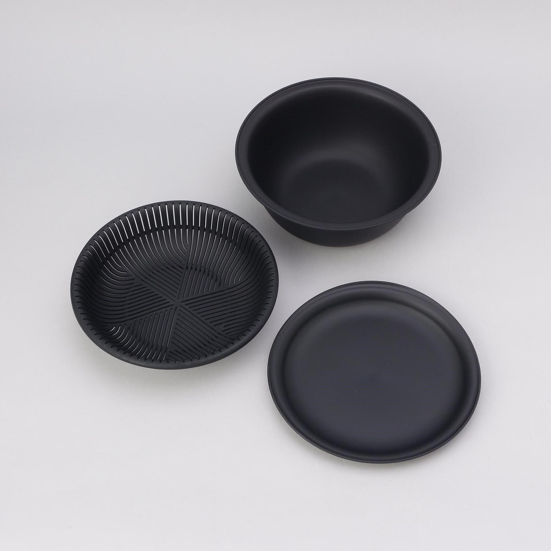 212 KITCHEN STORE「きほんの道具 ザルボウル３点セット 18cm DGY ＜marna  マーナ＞」|食器・キッチングッズ|