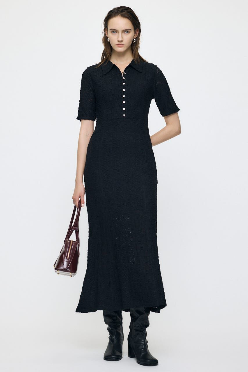 MOUSSY「MERMAID LACE ドレス」|ワンピース|BLK