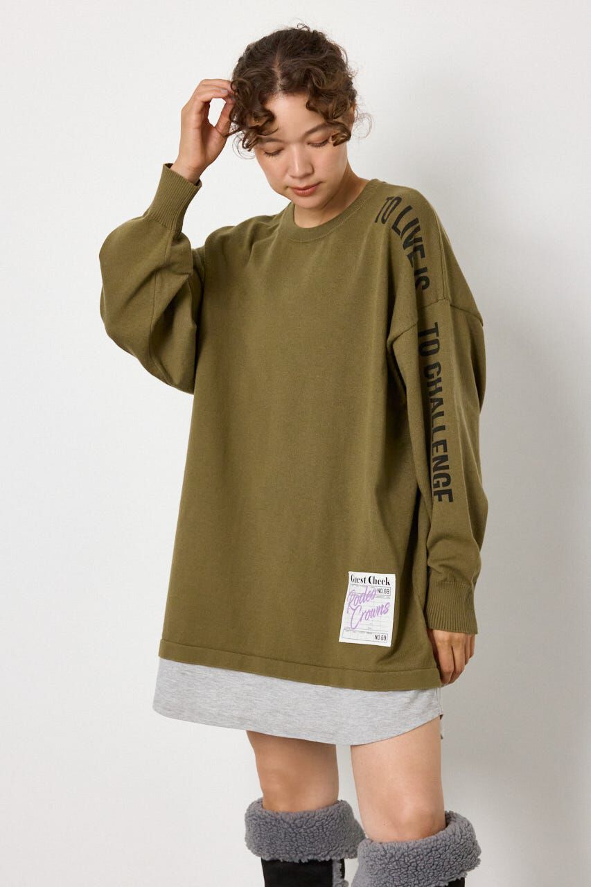 RODEO CROWNS「フェイクレイヤードニットワンピース」|ワンピース|