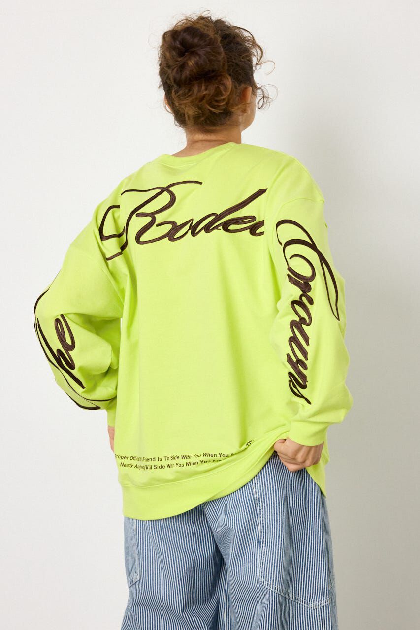 RODEO CROWNS「Embroidery スクリプトスウェットトップス」|パーカー|