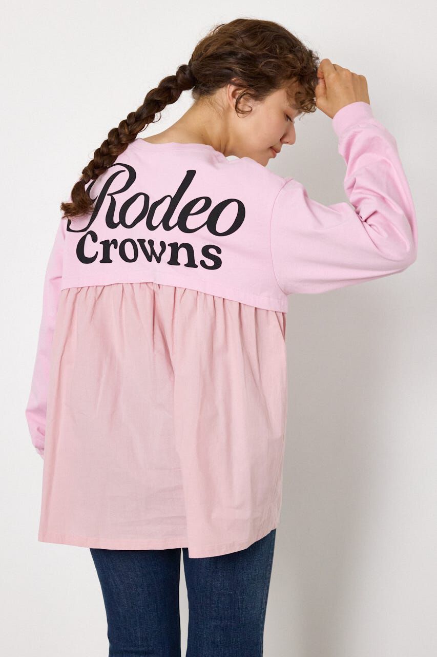 RODEO CROWNS「バックギャザードッキングロングTシャツ」|Tシャツ・カットソー|