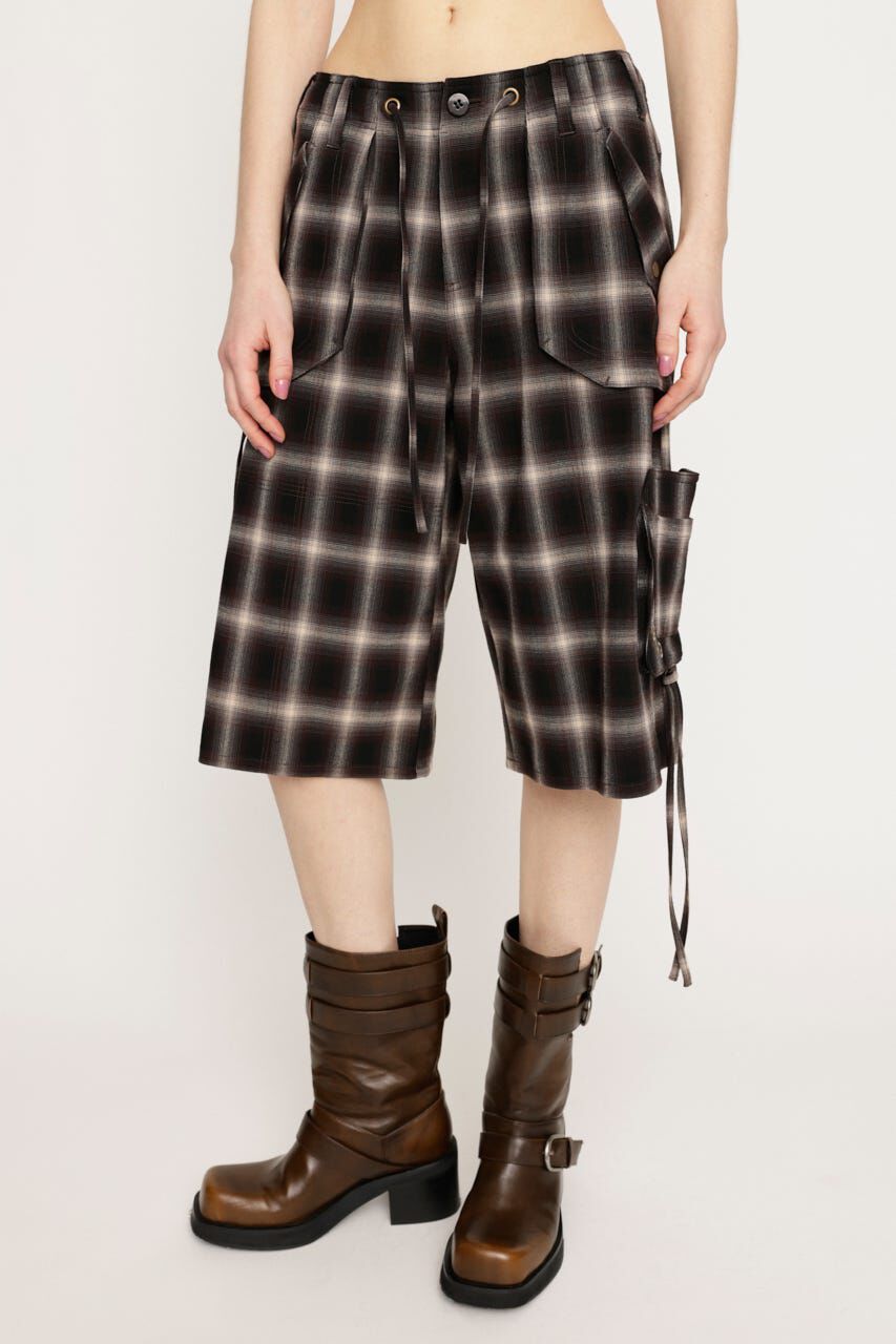 SLY「DAMAGE LACE CHECK MIDDLE パンツ」|その他|M/BRN7