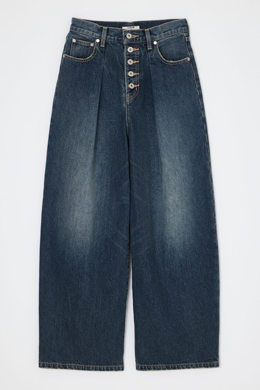 SLY「BUTTONFLY TUCK LOOSE PT-AB」|デニム|