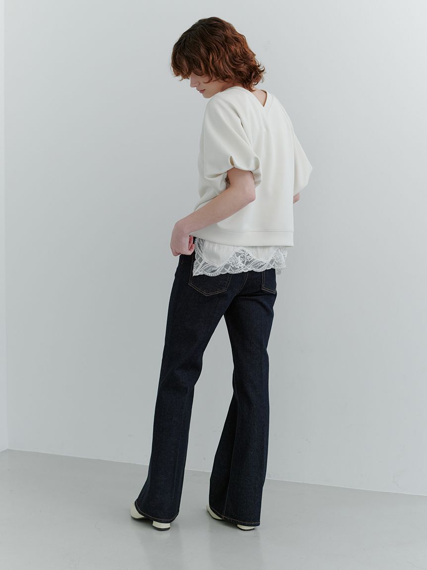 Mila Owen「シルキータッチレースレイヤードトップス」|Tシャツ・カットソー|