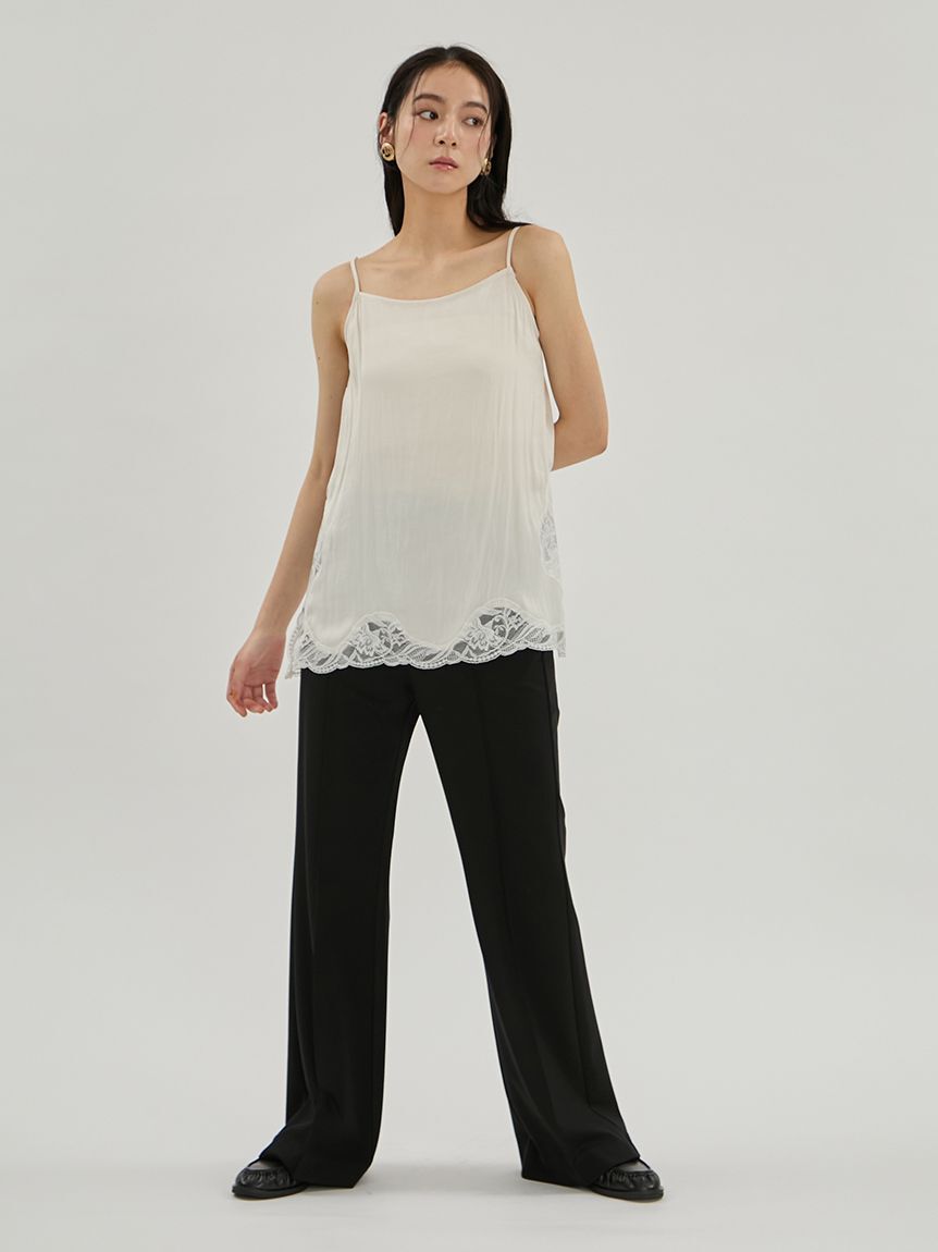 Mila Owen「シルキータッチレースレイヤードトップス」|Tシャツ・カットソー|