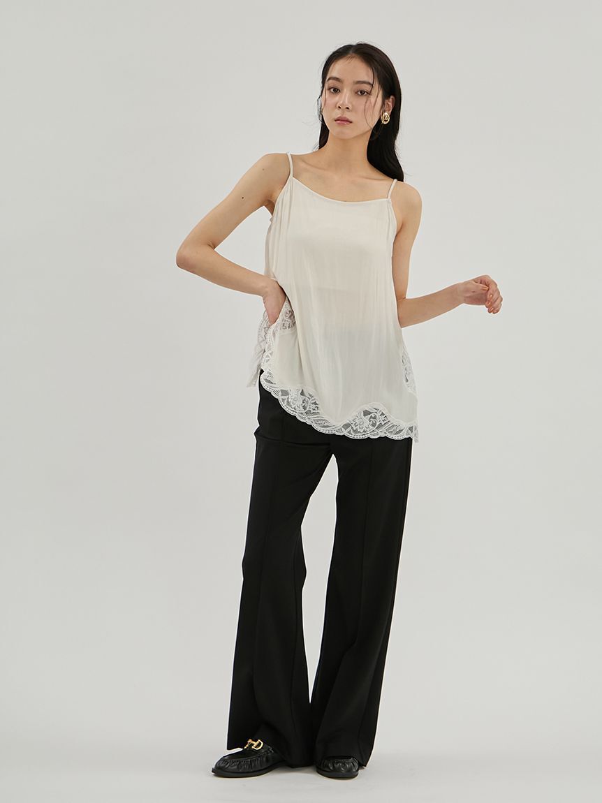 Mila Owen「シルキータッチレースレイヤードトップス」|Tシャツ・カットソー|