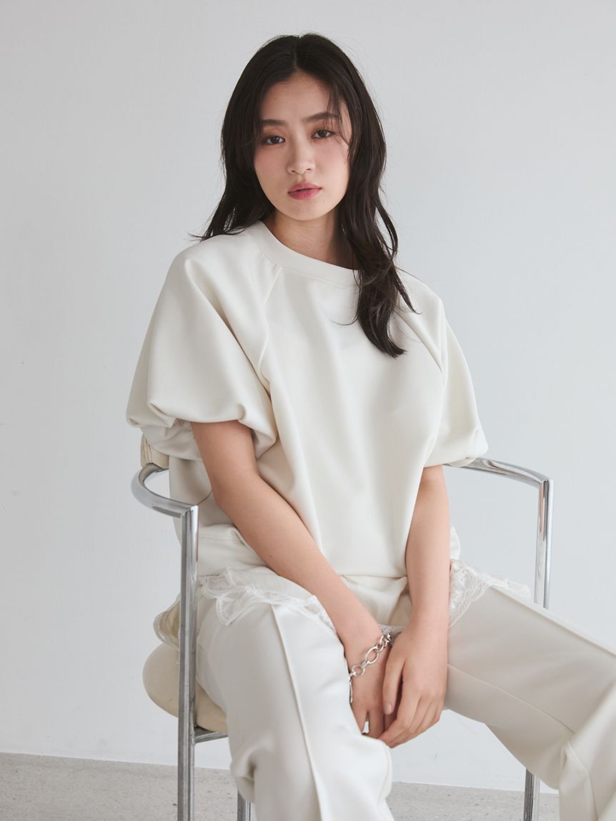 Mila Owen「シルキータッチレースレイヤードトップス」|Tシャツ・カットソー|