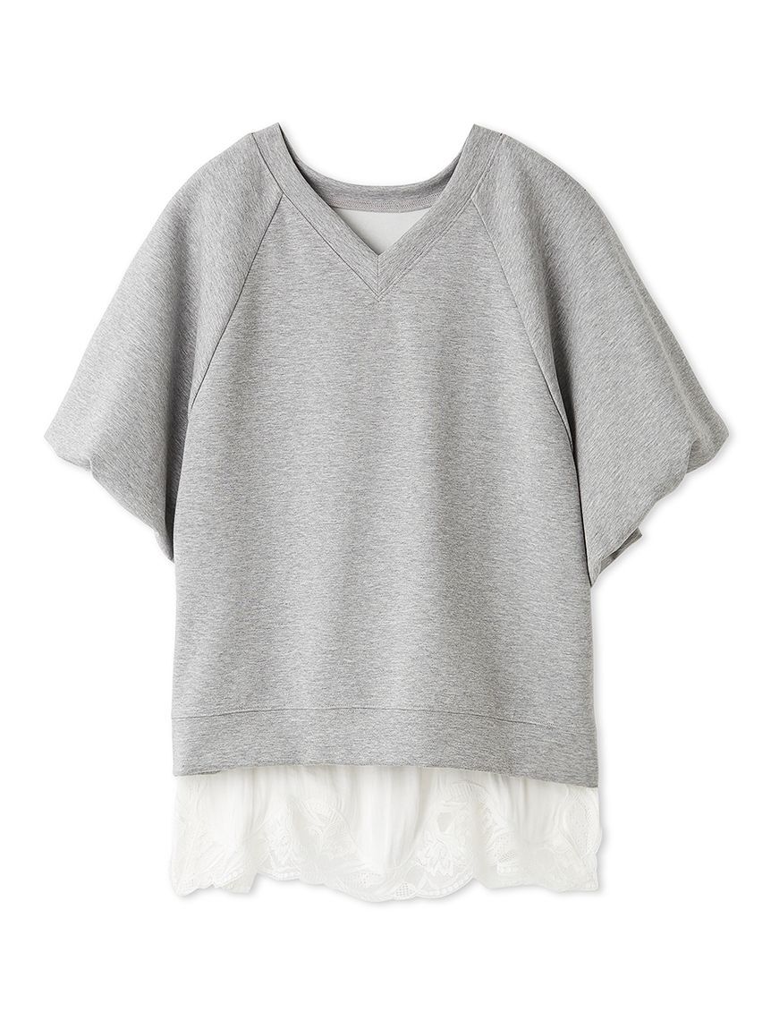 Mila Owen「シルキータッチレースレイヤードトップス」|Tシャツ・カットソー|