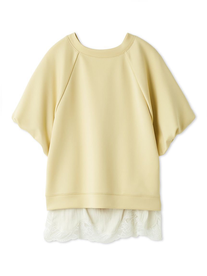 Mila Owen「シルキータッチレースレイヤードトップス」|Tシャツ・カットソー|YEL