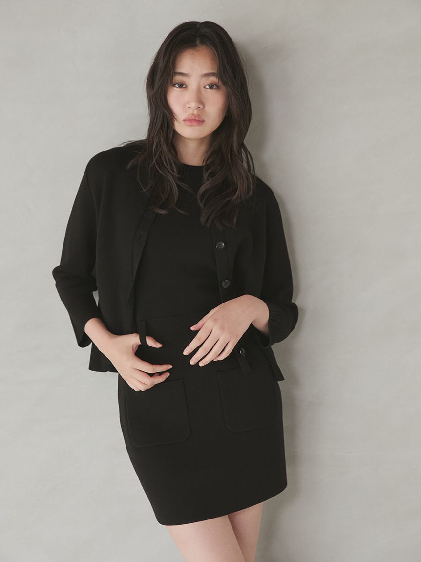 Mila Owen「アンサンブルＰＫデザインニットミニワンピース」|ワンピース|