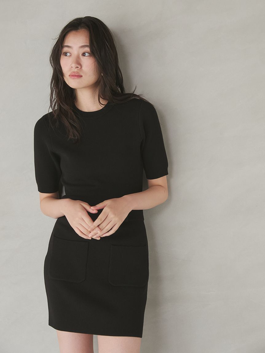 Mila Owen「アンサンブルＰＫデザインニットミニワンピース」|ワンピース|